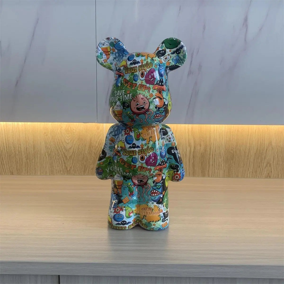 Oso violento-New Cute Heart Bear Figurín for Living