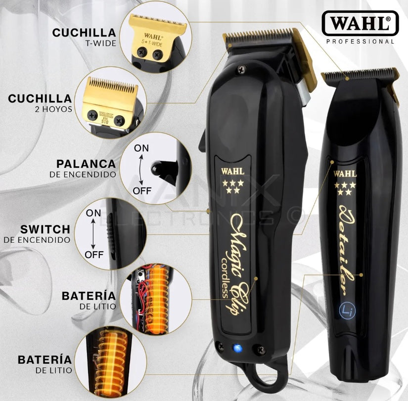 Cordless Black Magic Barber Combo: Clamp & Detail Trimmer