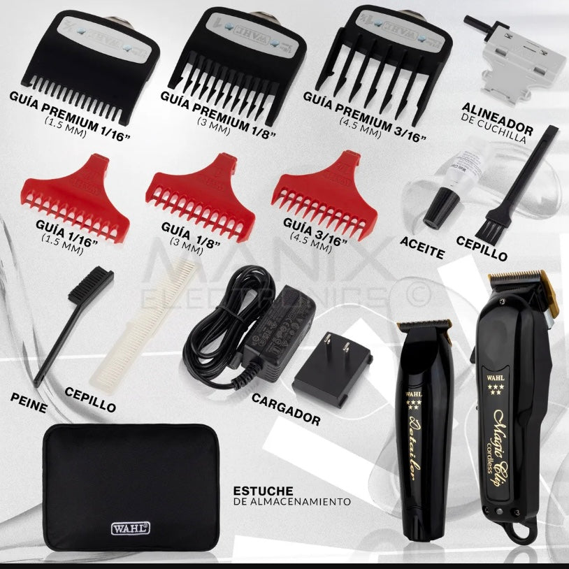 Cordless Black Magic Barber Combo: Clamp & Detail Trimmer