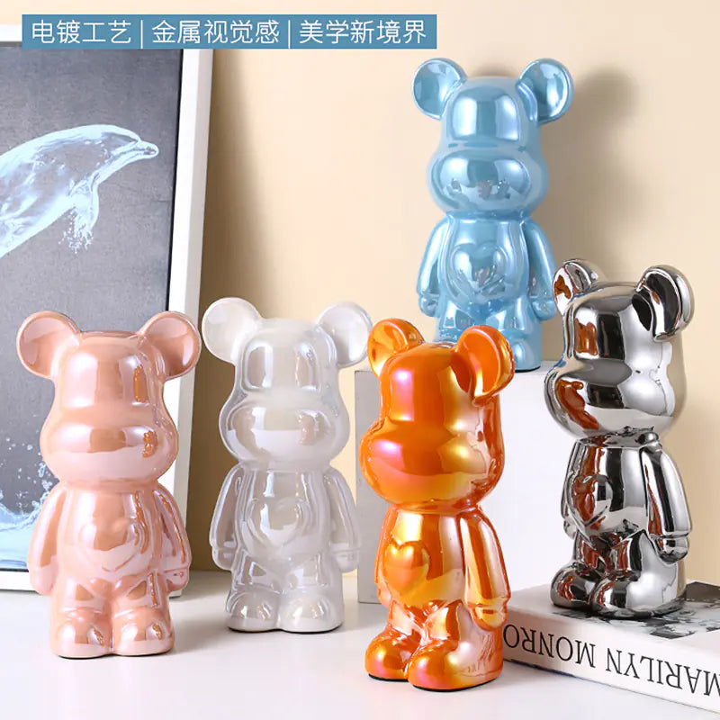 Oso violento-Cerámica Heart Bear  Bank