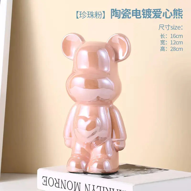 Oso violento-Cerámica Heart Bear  Bank