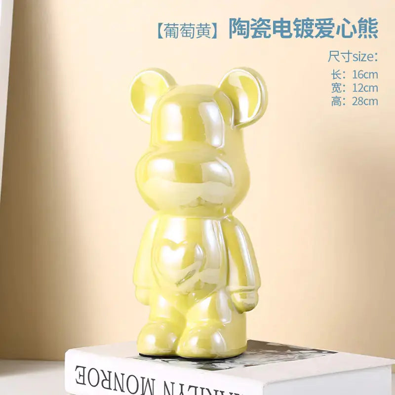 Oso violento-Cerámica Heart Bear  Bank