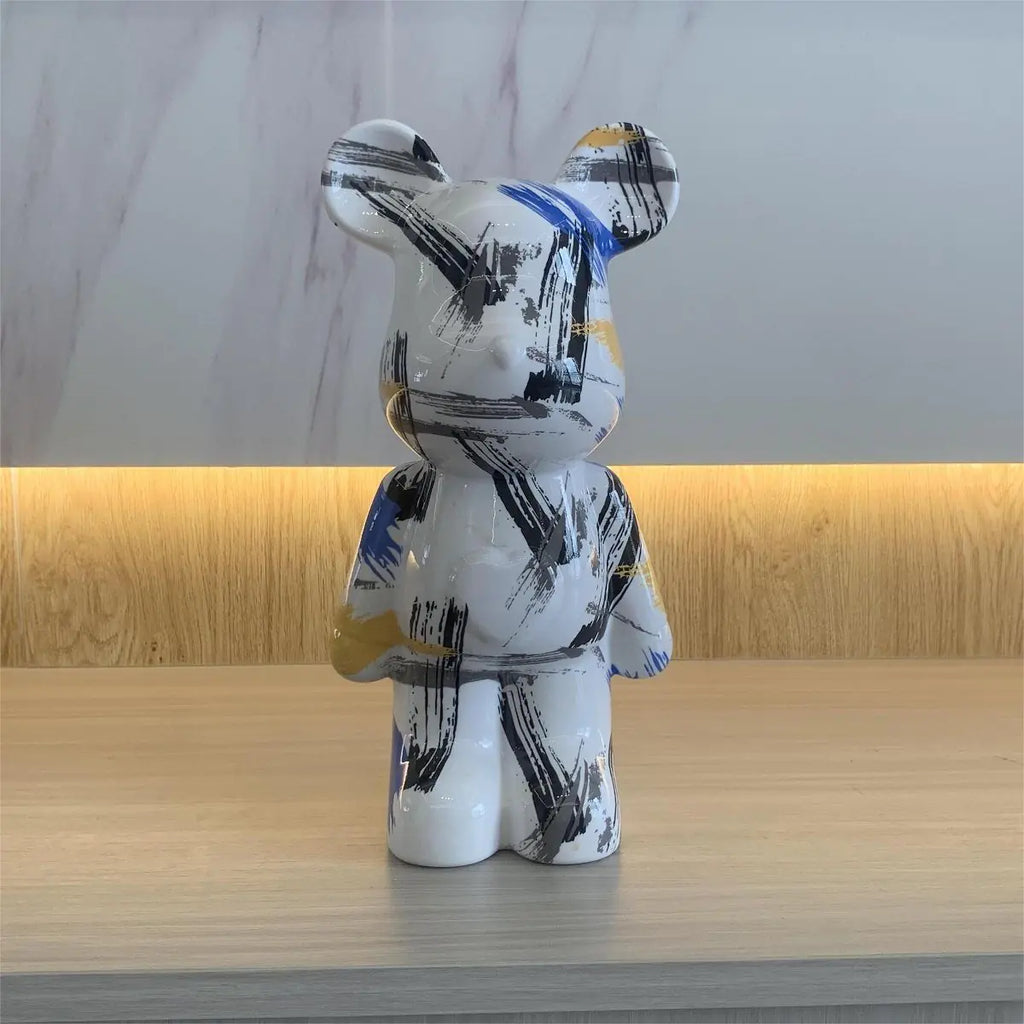 Oso violento-New Cute Heart Bear Figurín for Living