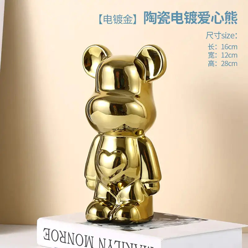 Oso violento-Cerámica Heart Bear  Bank