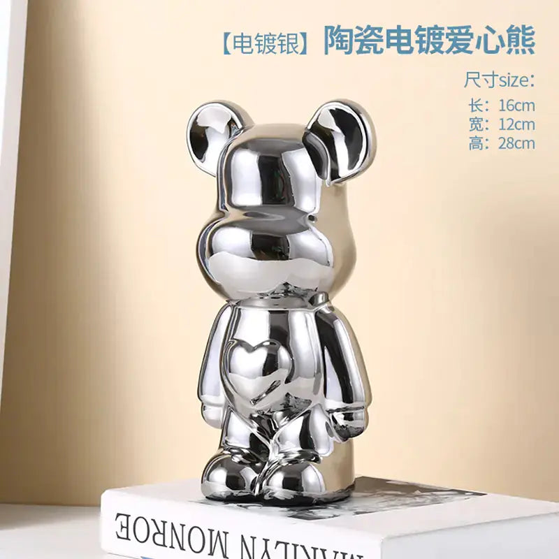 Oso violento-Cerámica Heart Bear  Bank